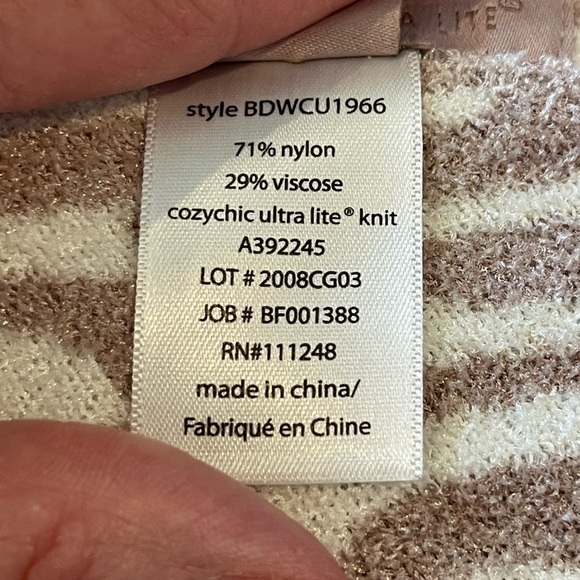 Barefoot Dreams Cozy Chic Ultra Lite Poncho, Tan/Beige Animal Print, One Size - Picture 5 of 13